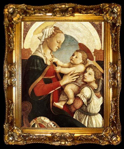 framed  Sandro Botticelli Madonna and Child with an Angel, ta009-2